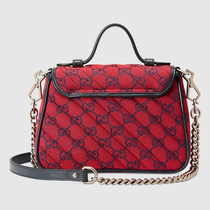 Gucci GG Marmont Mini Top Handle Bag Shoulder Bag 583571 Red